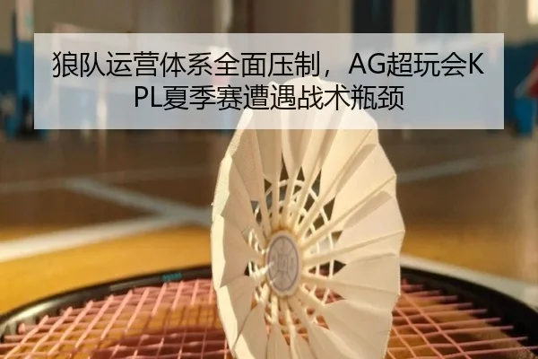 狼队运营体系全面压制，AG超玩会KPL夏季赛遭遇战术瓶颈
